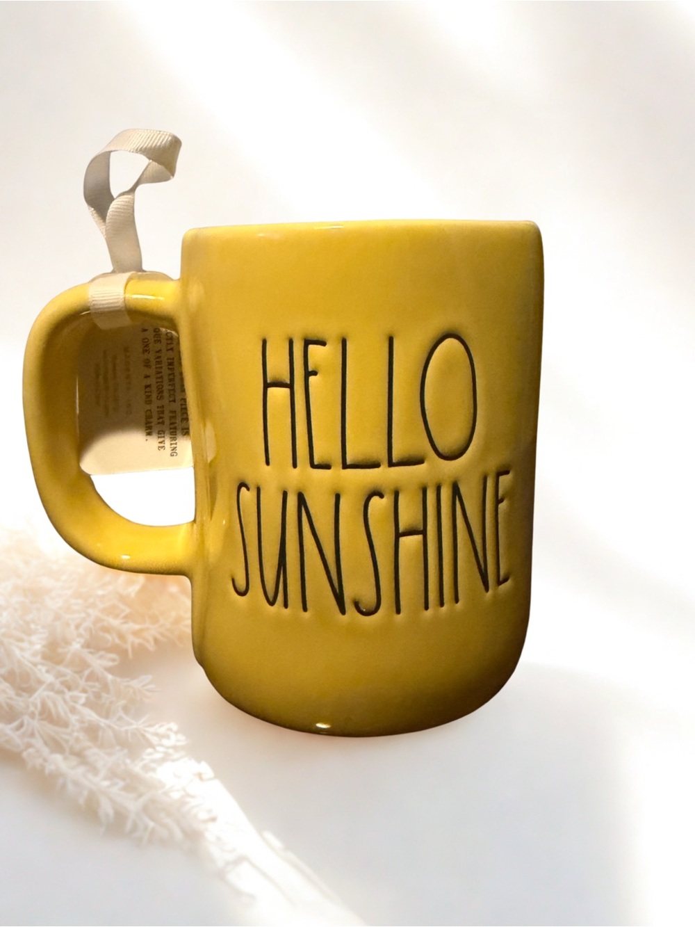 Rae Dunn Yellow "HELLO SUNSHINE" Ceramic Mug